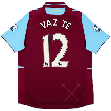 2012-13 West Ham Home Shirt Vaz Te #12 - 8/10 - (M)