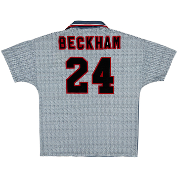 1995-96 Manchester United Away Shirt Beckham #24 - 10/10 - (L)