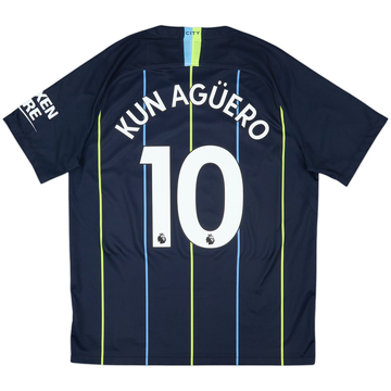 2018-19 Manchester City Away Shirt Kun Aguero #10 - 9/10 - (L)