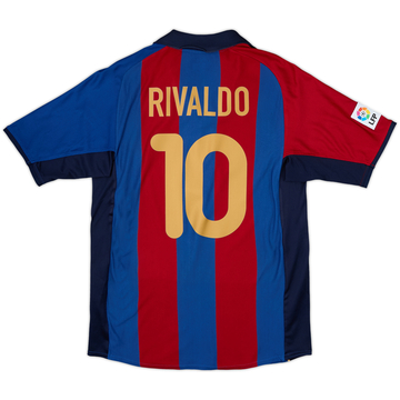 2001-02 Barcelona Home Shirt Rivaldo #10 - 8/10 - (S)