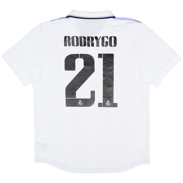 2022-23 Real Madrid Authentic Home Shirt Rodrygo #21 - 7/10 - (L)