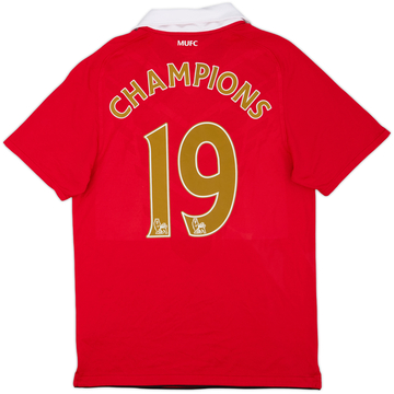 2010-11 Manchester United Home Shirt Champions #19 - 8/10 - (S)