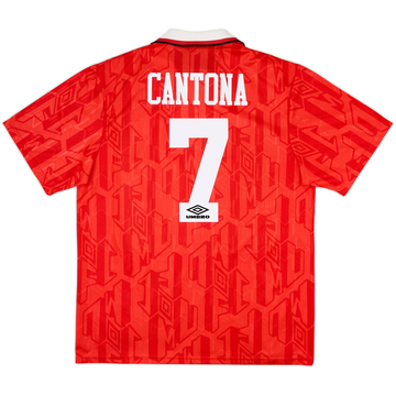 1992-94 Manchester United Home Shirt Cantona #7 - 8/10 - (XL)