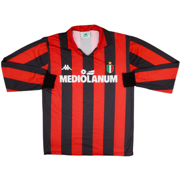 1988-89 AC Milan Home L/S Shirt #9 - 6/10 - (M)