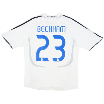 2006-07 Real Madrid Home Shirt Beckham #23 - 6/10 - (XL.Boys)