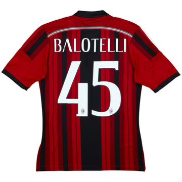 2014-15 AC Milan Home Shirt Balotelli #45 - 8/10 - (S)