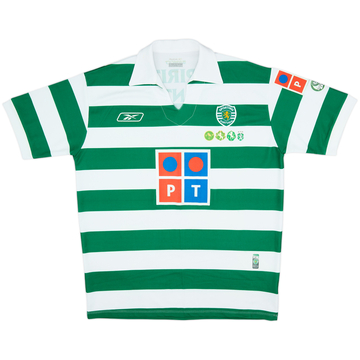 2005-06 Sporting CP Home Shirt Nani #18 - 8/10 - (L)