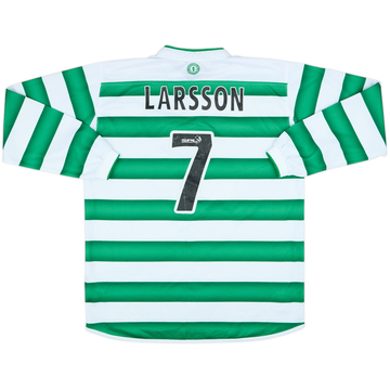 2003-04 Celtic Home L/S Shirt Larsson #7 - 7 /10 - (L)