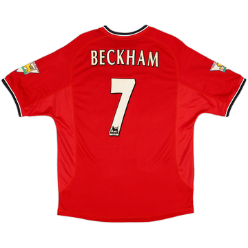 2000-02 Manchester United Home Shirt Beckham #7 - 8/10 - (M)