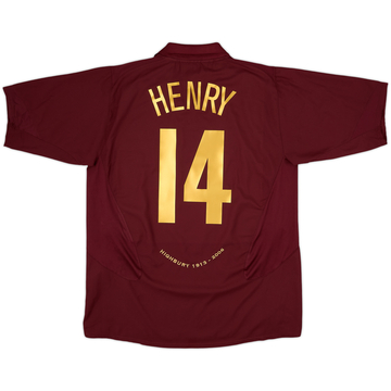 2005-06 Arsenal Home Shirt Henry #14 - 8/10 - (XL)
