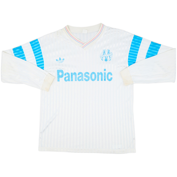 1990-91 Olympique Marseille Home L/S Shirt - 7/10 - (L)