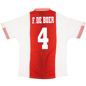 1997-98 Ajax Home Shirt F.De Boer #4 - 7/10 - (M)