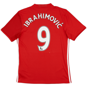 2016-17 Manchester United Home Shirt Ibrahimovic #9 - 8/10 - (S)