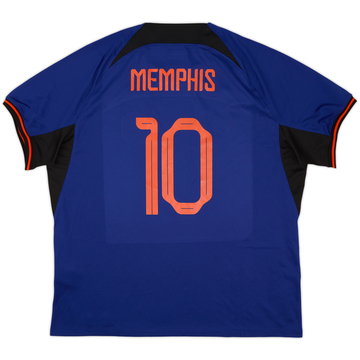 2022-23 Netherlands Away Shirt Memphis #10 - 6/10 - (XXL)