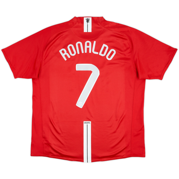 2007-09 Manchester United Home Shirt Ronaldo #7 - 8/10 - (XL)