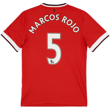 2014-15 Manchester United Home Shirt Marcos Rojo #5 - 7/10 - (S)