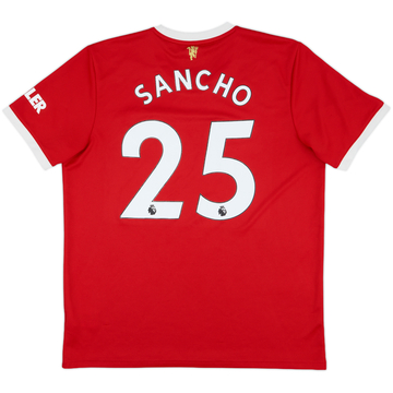 2021-22 Manchester United Home Shirt Sancho #25 - 8/10 - (XL)