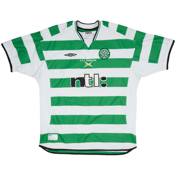 2001-03 Celtic Home 'SPL Champions' Shirt - 5/10 - (XL)