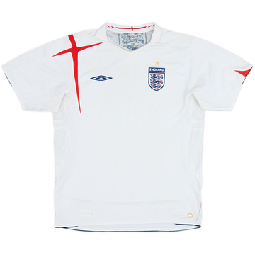 2005-07 England Home Shirt - 5/10 - (L)