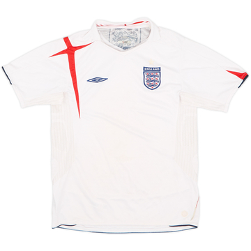 2005-07 England Home Shirt - 5/10 - (L.Boys)