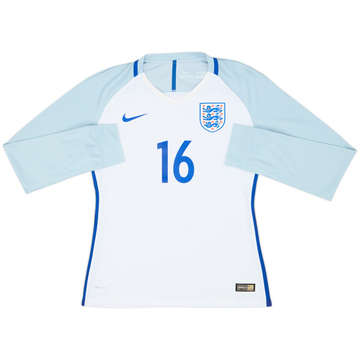 2016-17 England Women's Match Issue Home L/S Shirt #16