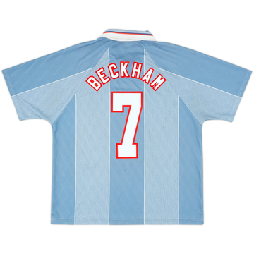 1996-97 England Away Shirt Beckham #7 - 7/10 - (XL)