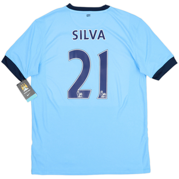 2014-15 Manchester City Home Shirt Silva #21 (L)