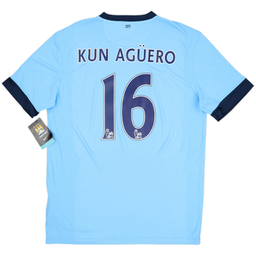 2014-15 Manchester City Home Shirt Kun Aguero #16 (L)