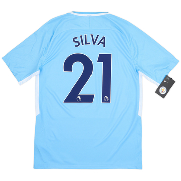 2017-18 Manchester City Home Shirt Silva #21 (M)