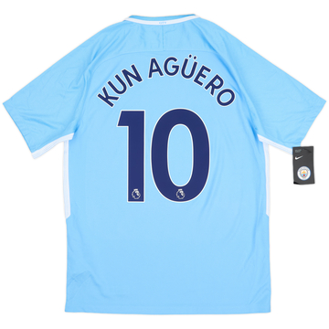 2017-18 Manchester City Home Shirt Kun Aguero #10 (M)