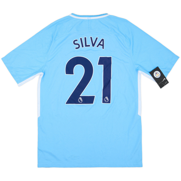 2017-18 Manchester City Home Shirt Silva #21 (M)