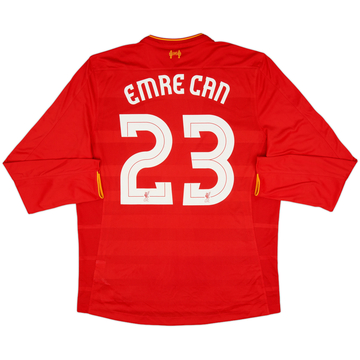 2016-17 Liverpool Home L/S Shirt Emre Can #23 - 7/10 - (XL)