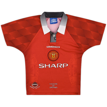 1996-98 Manchester United Home Shirt - 9/10 - (M.Boys)