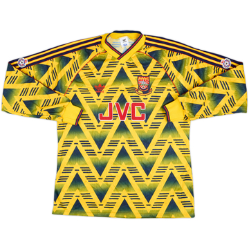 1991-92 Arsenal Match Issue Away L/S Shirt #14