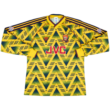 1991-92 Arsenal Match Issue Away L/S Shirt #15