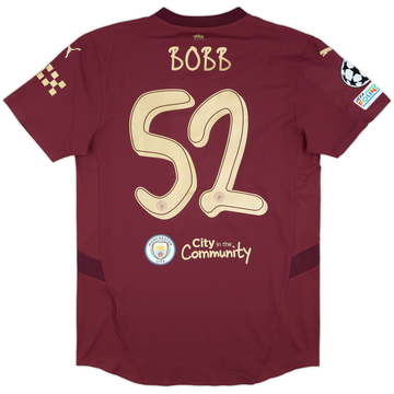 2024-25 Manchester City Match Issue Champions League Third Shirt Bobb #52