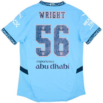 2024-25 Manchester City Match Issue Home Shirt Wright #56