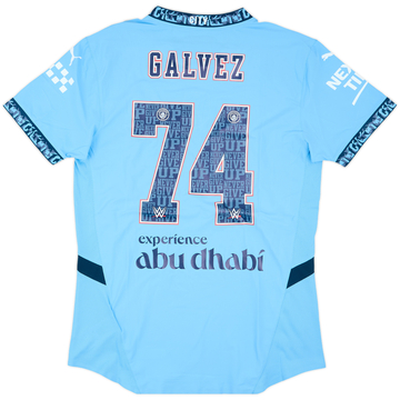 2024-25 Manchester City Match Issue Home Shirt Galvez #74