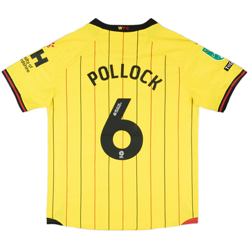 2024-25 Watford Match Issue Carabao Cup Home Shirt Pollock #6