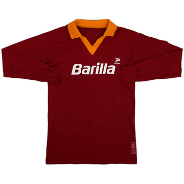 1982-83 Roma Home L/S Shirt #7 - 6/10 - (L.Boys)