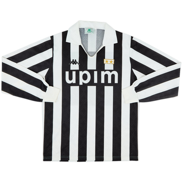 1989-90 Juventus Home L/S Shirt #9 - 8/10 - (S)