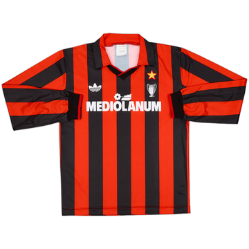 1990-91 AC Milan Home L/S Shirt - 8/10 - (S)