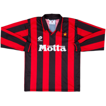 1993-94 AC Milan Home L/S Shirt - 8/10 - (XL.Boys)