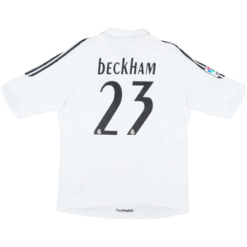 2005-06 Real Madrid Home Shirt Beckham #23 - 8/10 - (XL)