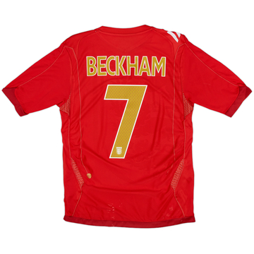 2006-08 England Away Shirt Beckham #7 - 6/10 - (S)