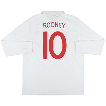 2009-10 England Home L/S Shirt Rooney #10 - 8/10 - (L)