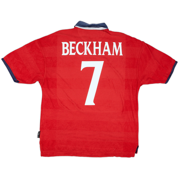 1999-01 England Away Shirt Beckham #7 - 5/10 - (L)