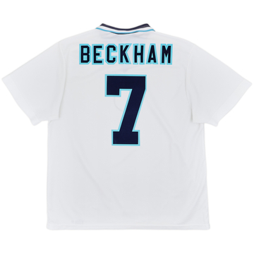 1995-97 England Home Shirt Beckham #7 - 10/10 - (XXL)