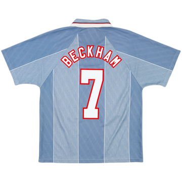 1996-97 England Away Shirt Beckham #7 - 9/10 - (L)