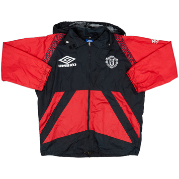 1996-97 Manchester United Umbro Hooded Rain Jacket - 5/10 - (L)